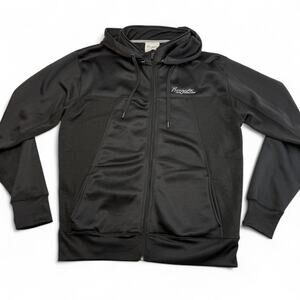 Borgata Hoodie Mens Large Black Full Zip Jacket Casino Hotel Embroidered Running